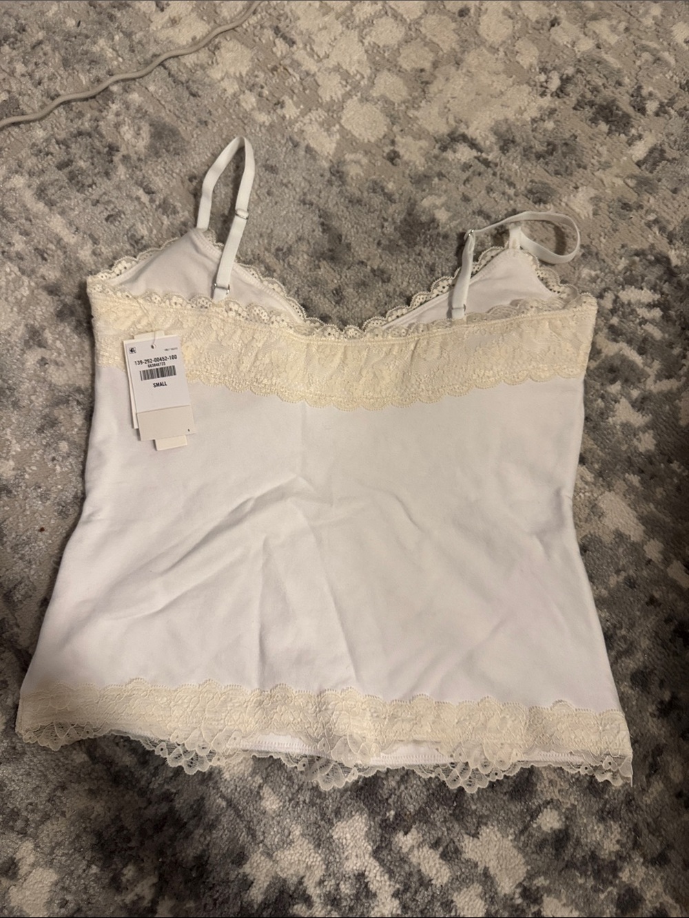 Abercrombie White Lace Trim Camisole - Picture 2 of 3